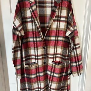 Long plaid Shacket